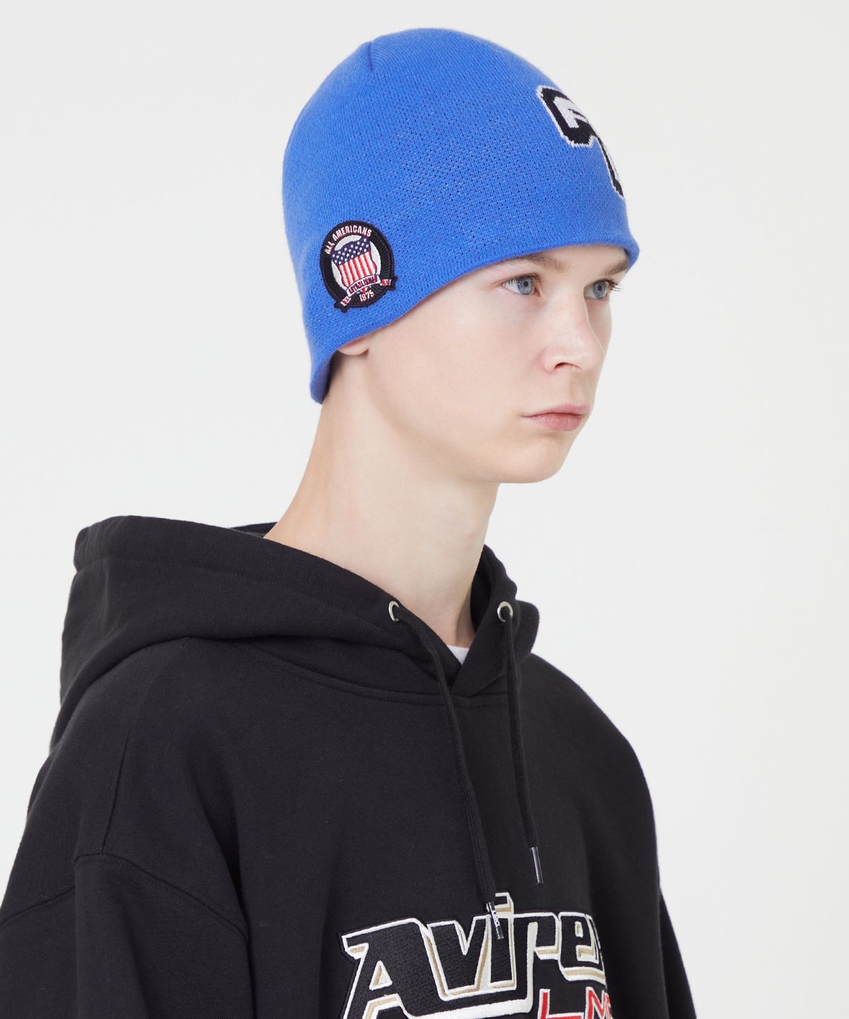 엘엠씨(LMC) LMC X AVIREX JACQUARD UNCUFFED BEANIE light blue