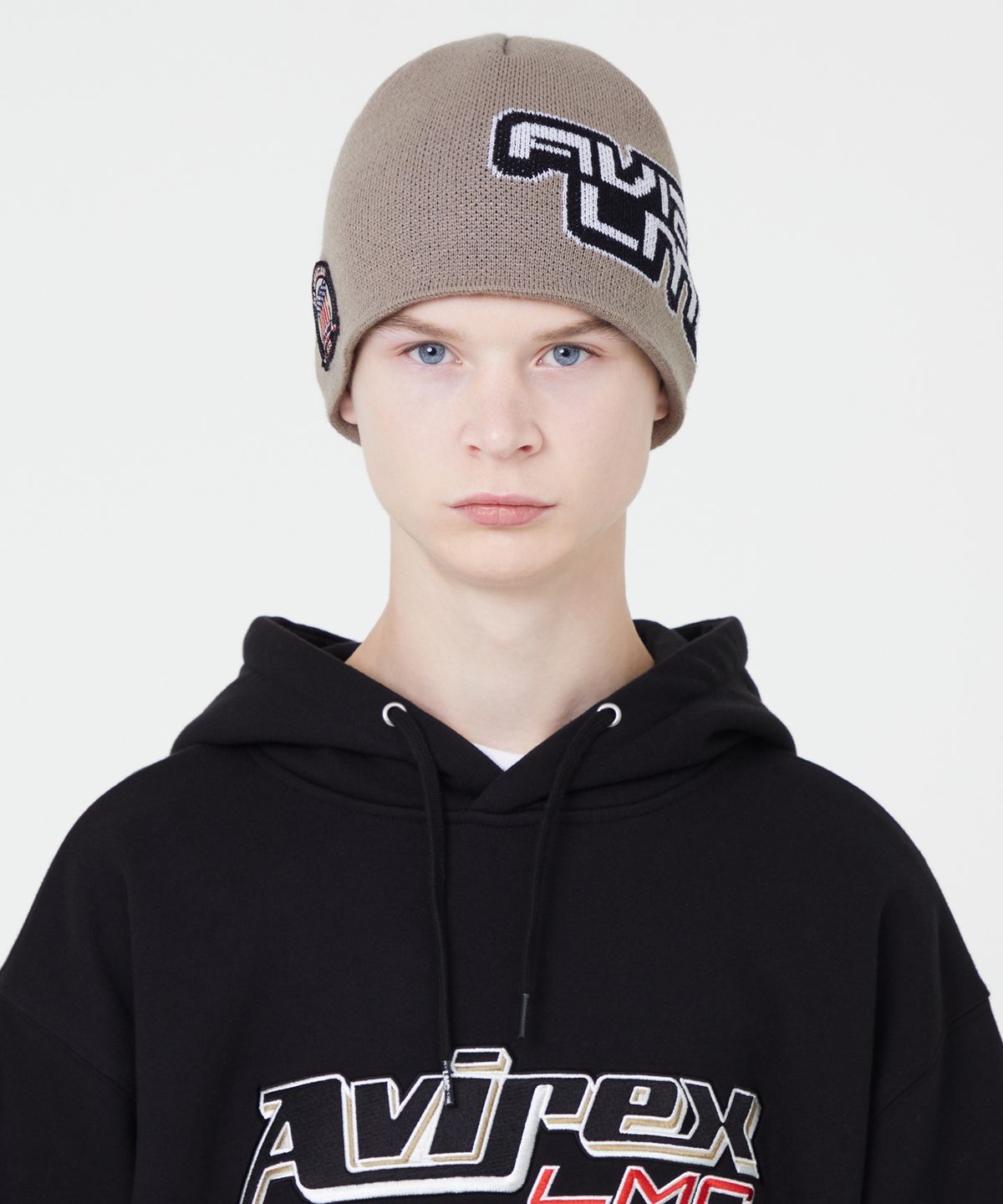엘엠씨(LMC) LMC X AVIREX JACQUARD UNCUFFED BEANIE beige