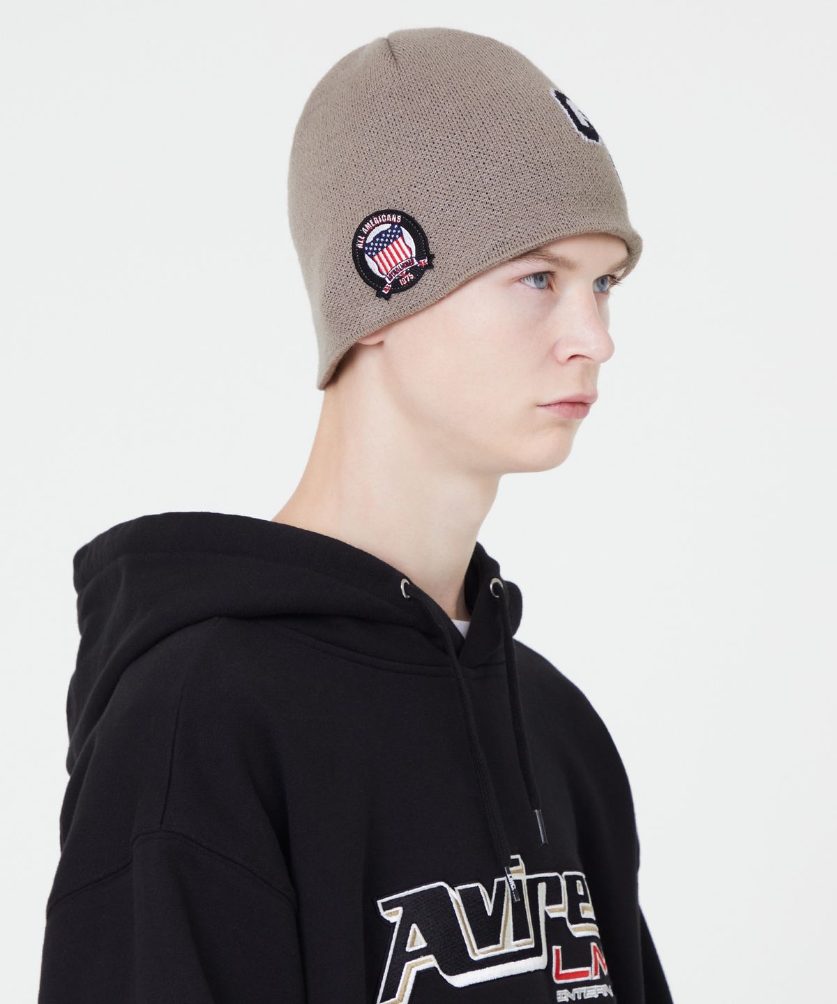 엘엠씨(LMC) LMC X AVIREX JACQUARD UNCUFFED BEANIE beige