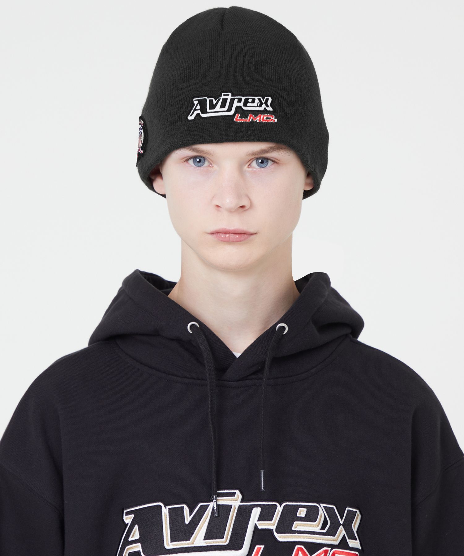 ★2023FW新作★LMC X AVIREX KNIT UNCUFFED BEANIE MUSINSA | LMC LMC x AVIREX UNCUFFED BEANIE black