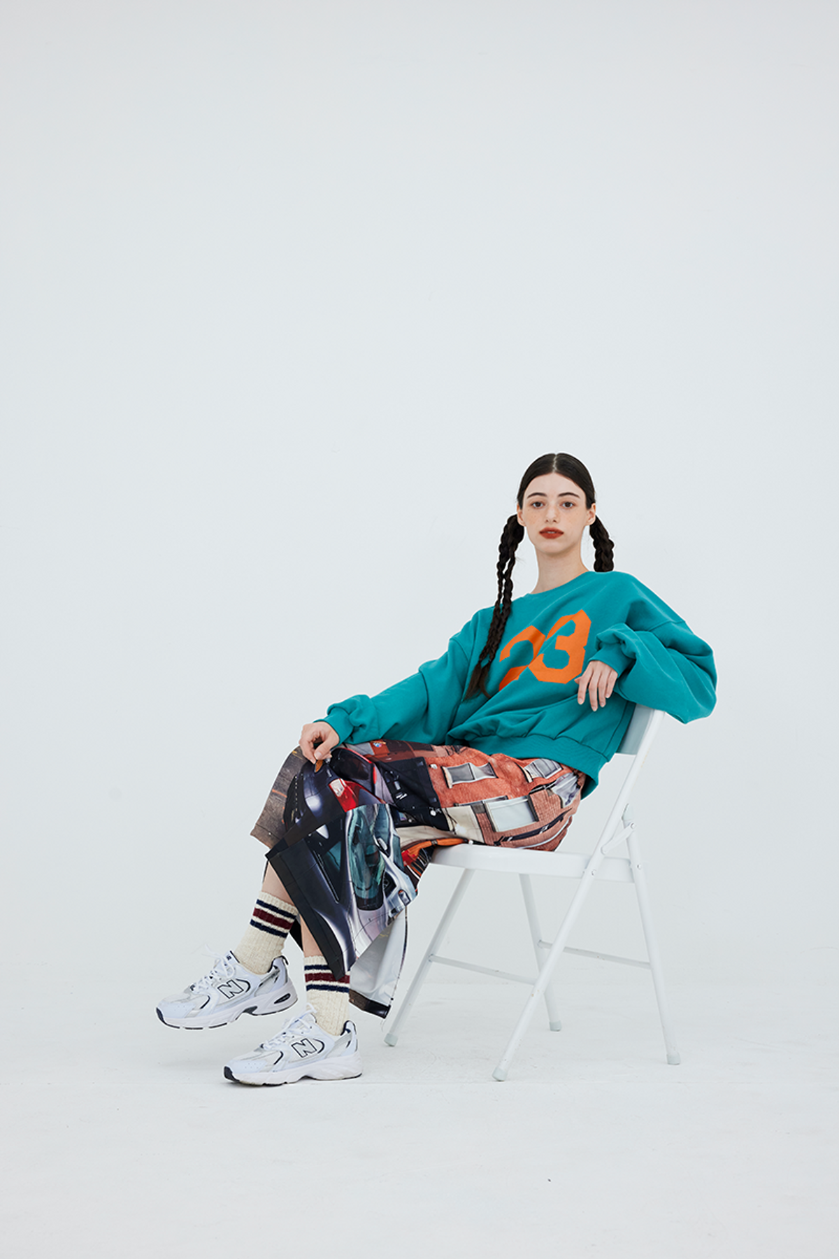 쿠키시(KOOKEESEE) 23 프린팅 스웻셔츠_딥민트