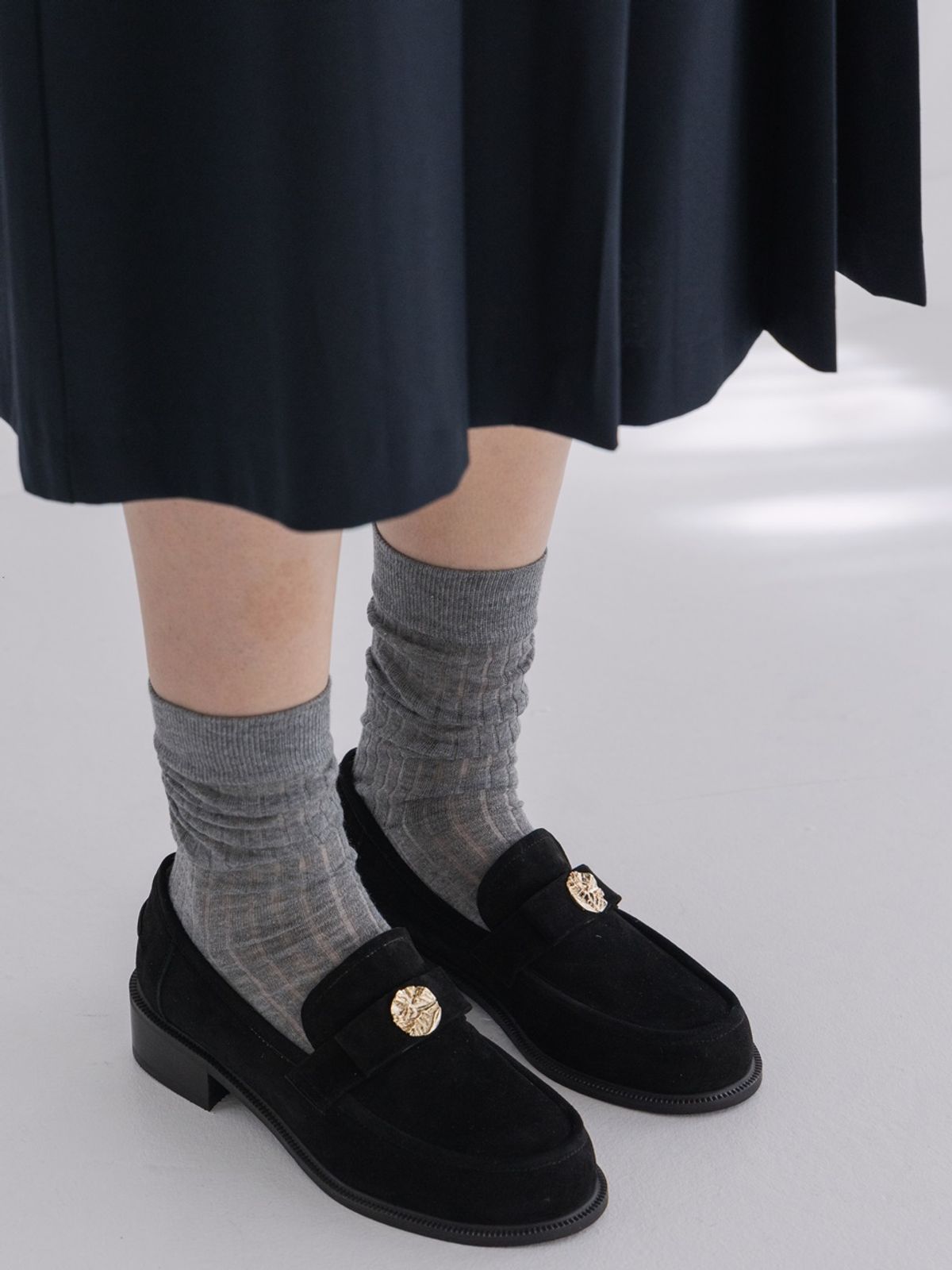 쥬다르(JEU DART) arte ribbon loafer black 3color