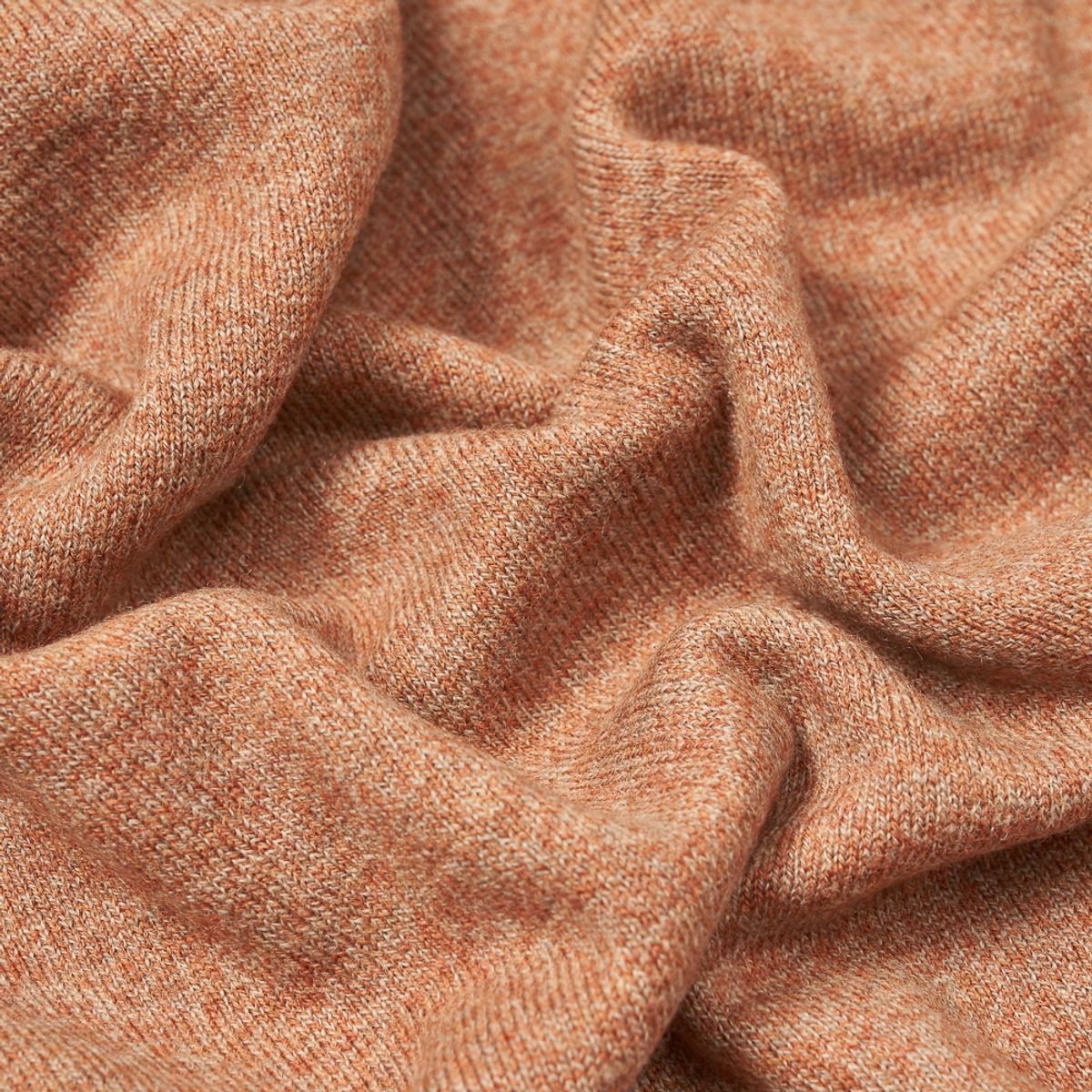 베르노(VERNO) Turtle-neck Knit Tweed-Orange