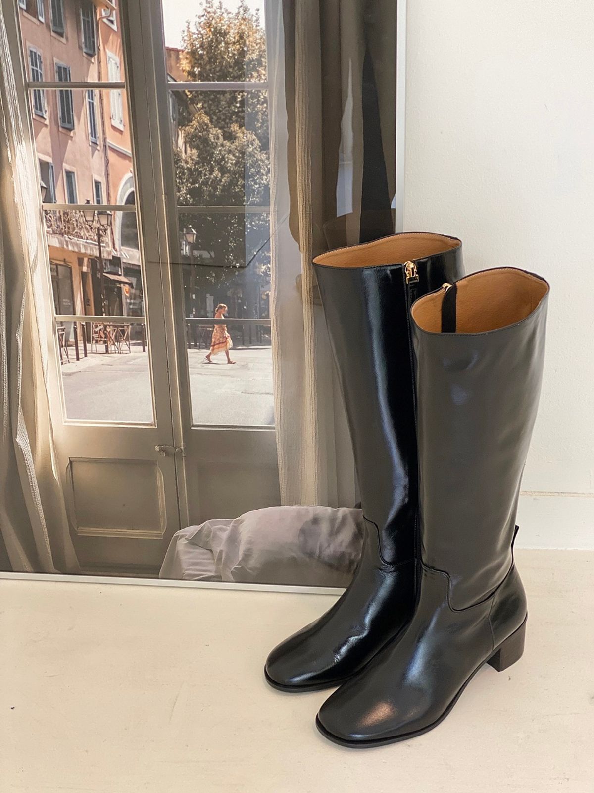 쥬다르(JEU DART) muse slim long boots black