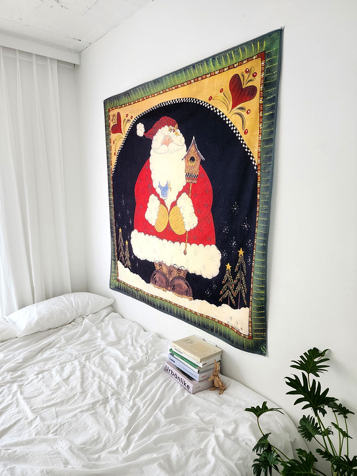 블랑쉬하우스(BLANCHE HOUSE) 우편함 산타의 크리스마스 벨벳 패브릭 포스터150x150