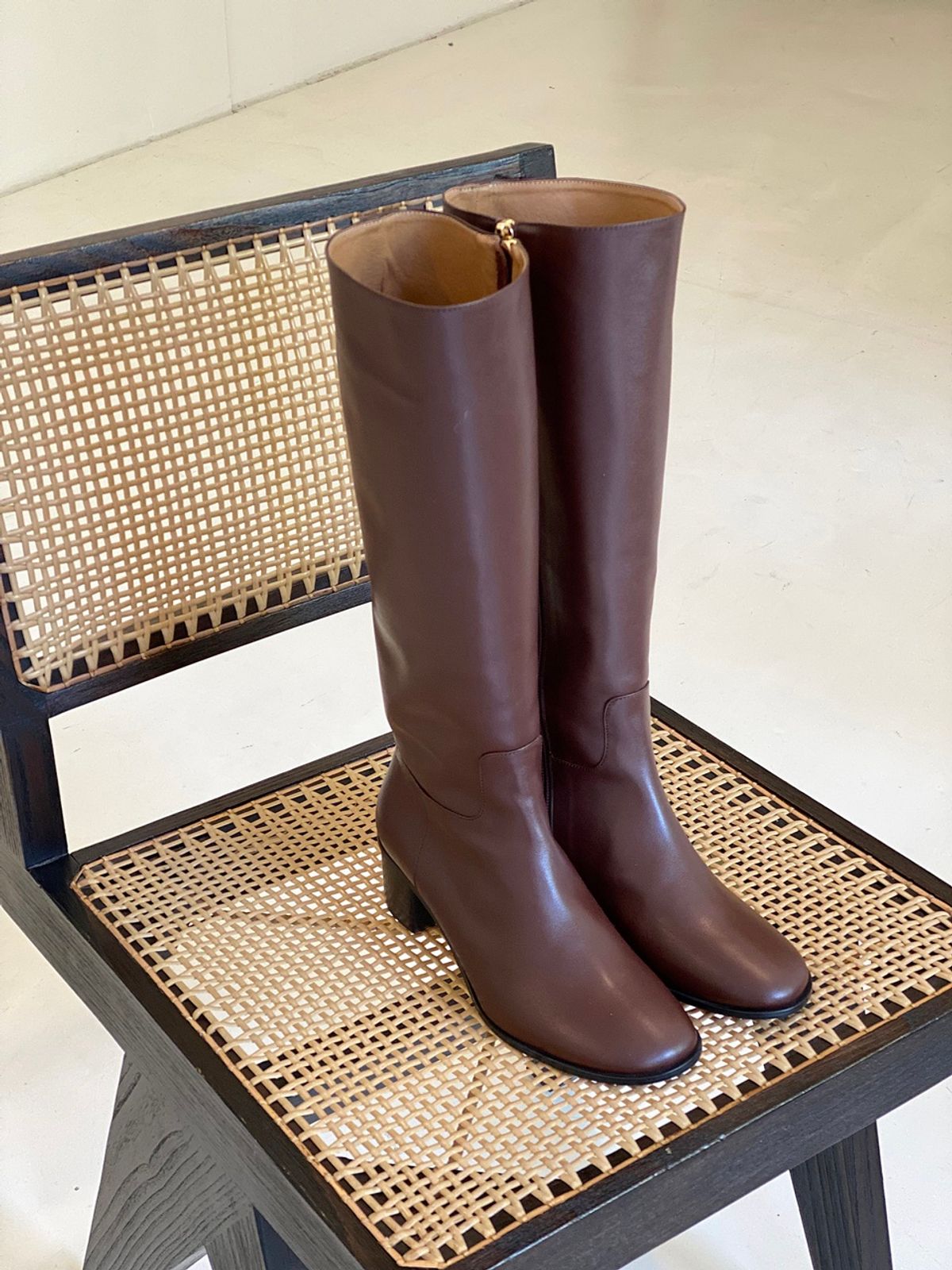 쥬다르(JEU DART) muse slim long boots brown