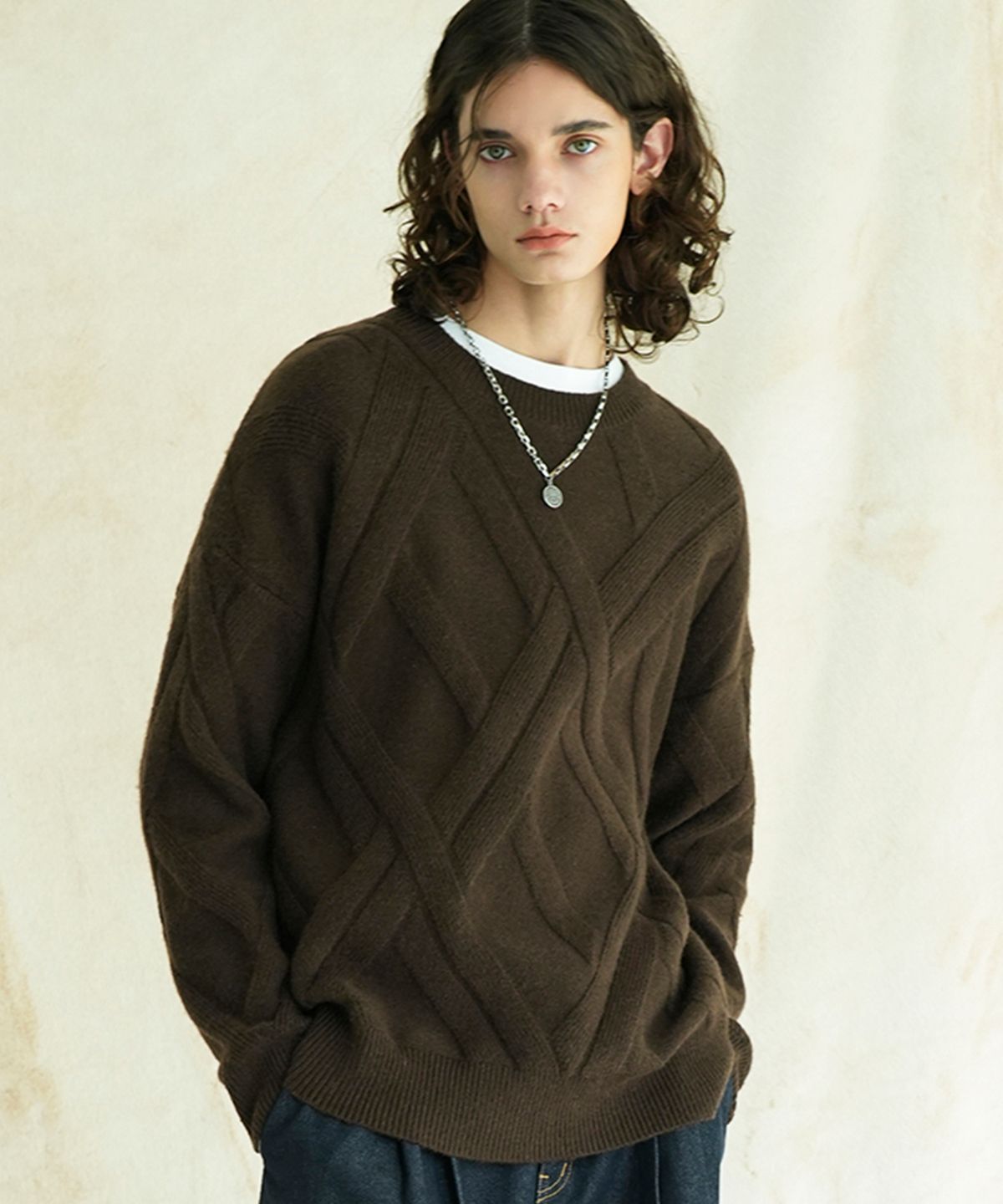 어반드레스(AVANDRESS) Cross Round Knit - 5 COL