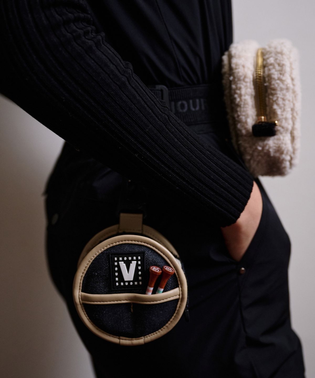파이브아워스(5HOURS) KUROKI DENIM TWO BALLS BELTBAG
