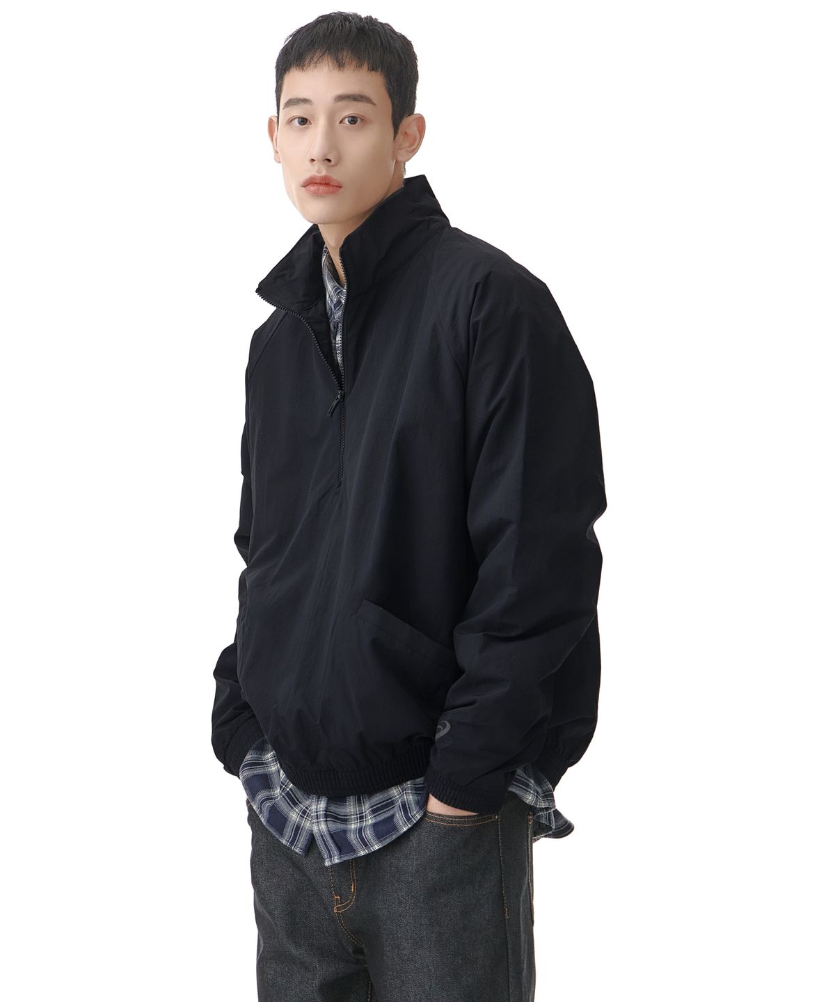 아식스(ASICS) 나일론 아노락 자켓 - 블랙 / 2033B427-001