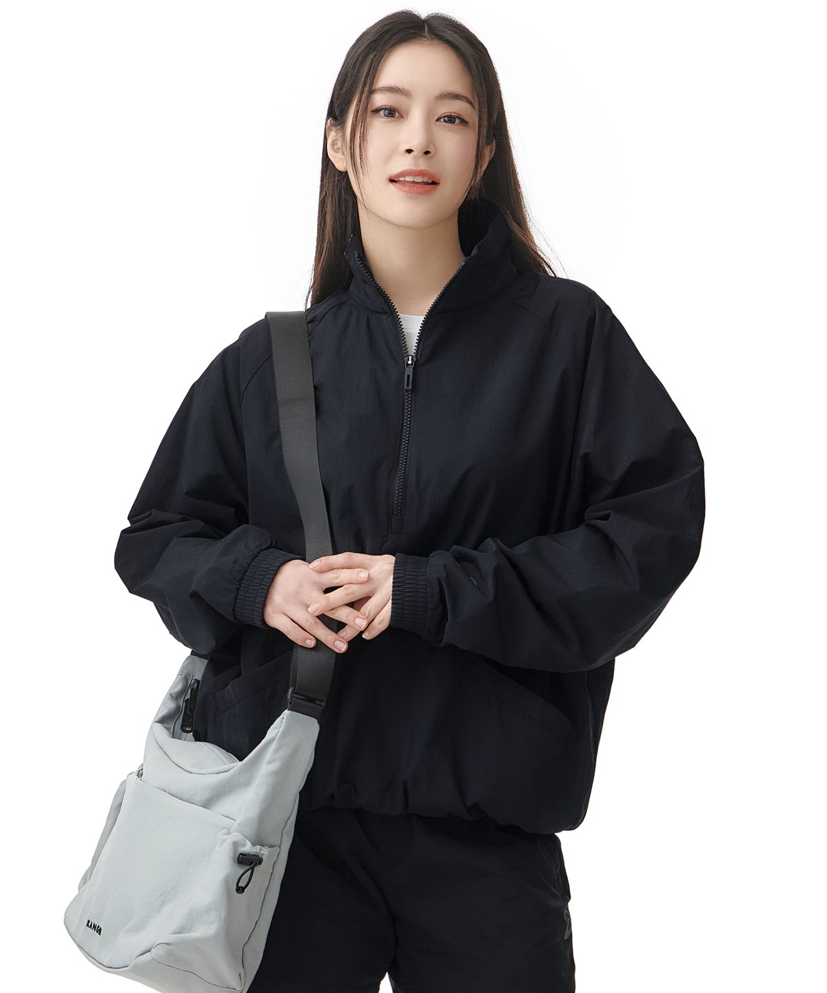 아식스(ASICS) 나일론 아노락 자켓 - 블랙 / 2033B427-001