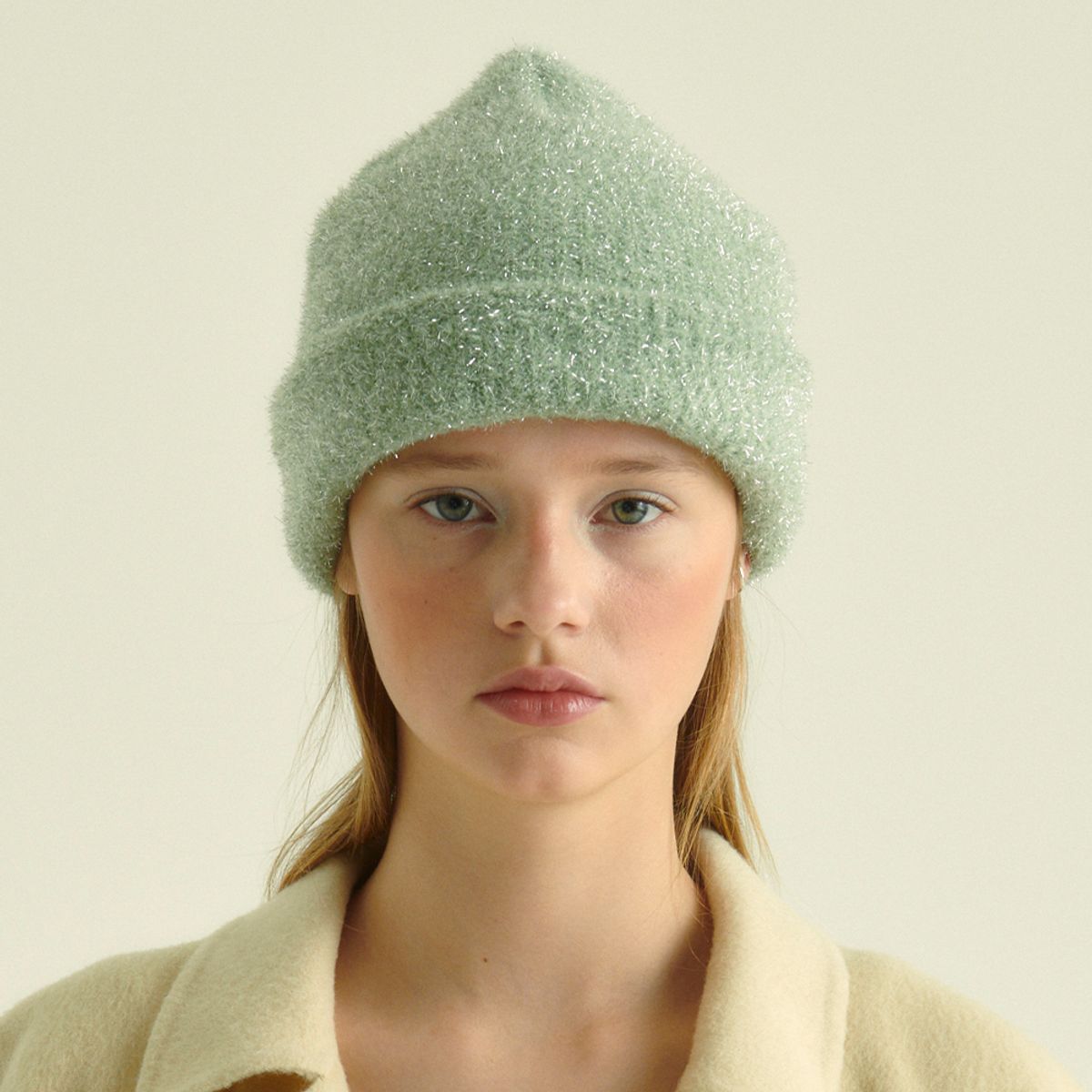 펀프롬펀(FUNFROMFUN) METAL KNIT BEANIE, GREEN