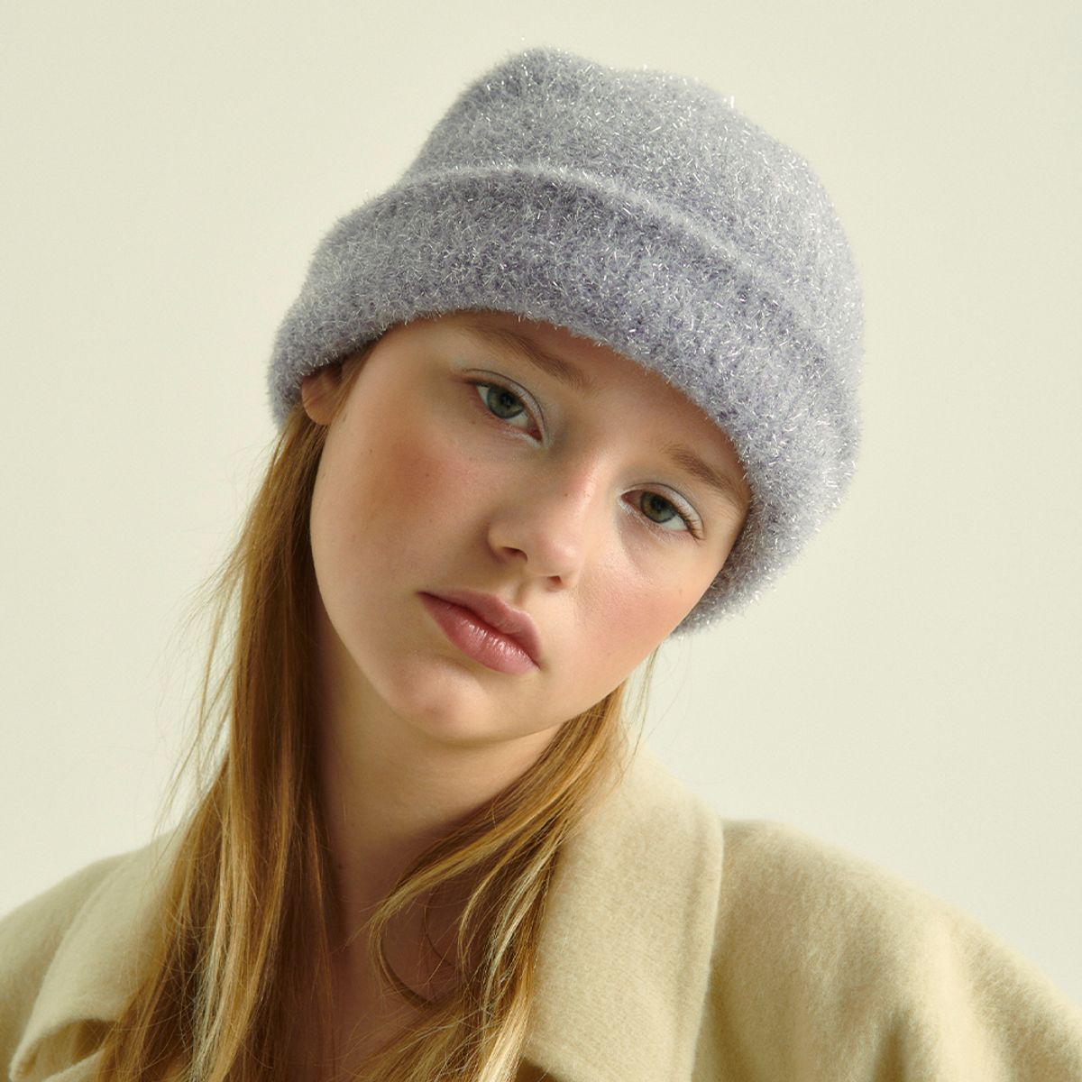 펀프롬펀(FUNFROMFUN) METAL KNIT BEANIE, VIOLET