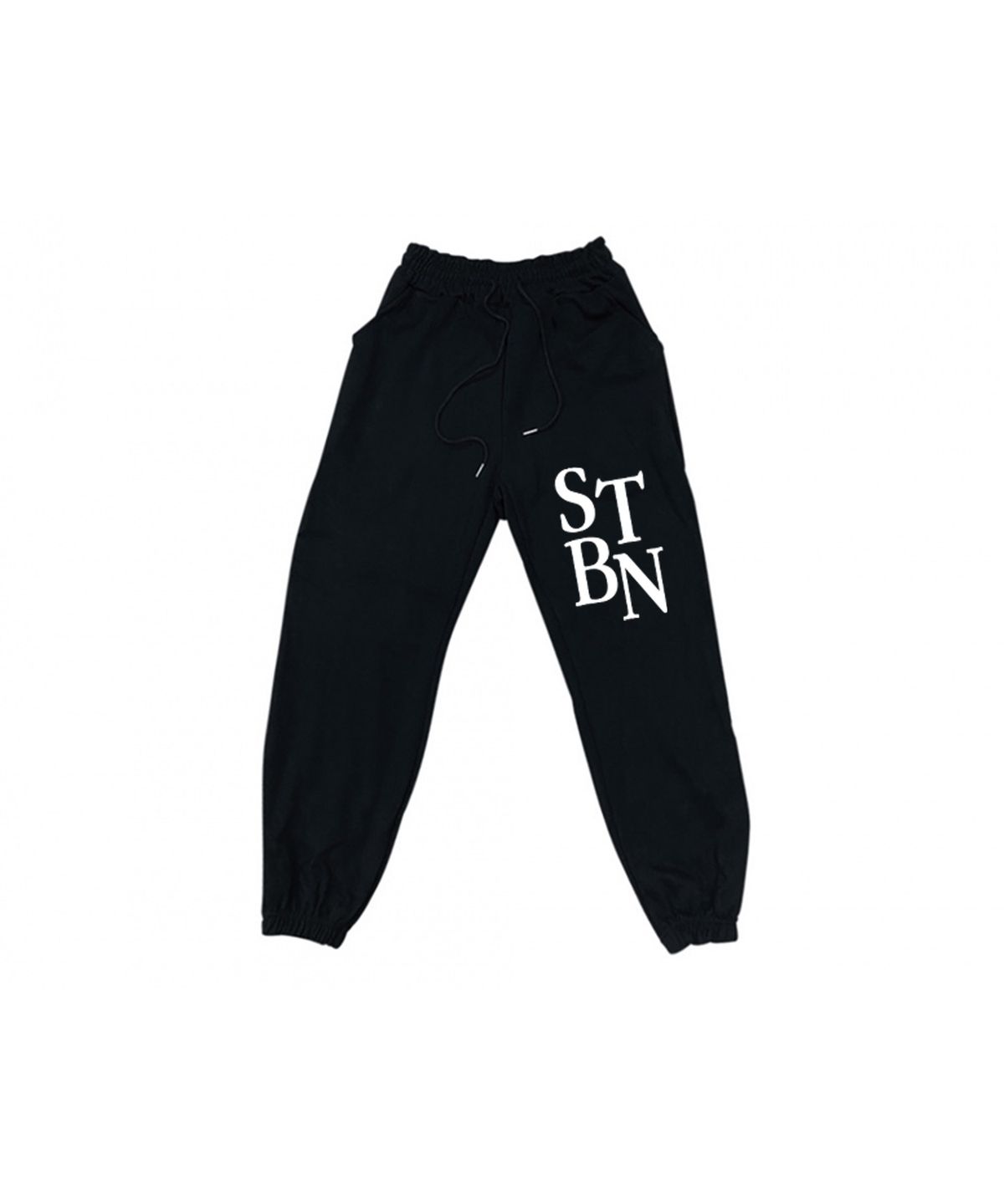 보늬(BONIEE) [기모 선택] 빅 STBN 조거(Jogger) 밴딩 팬츠 블랙