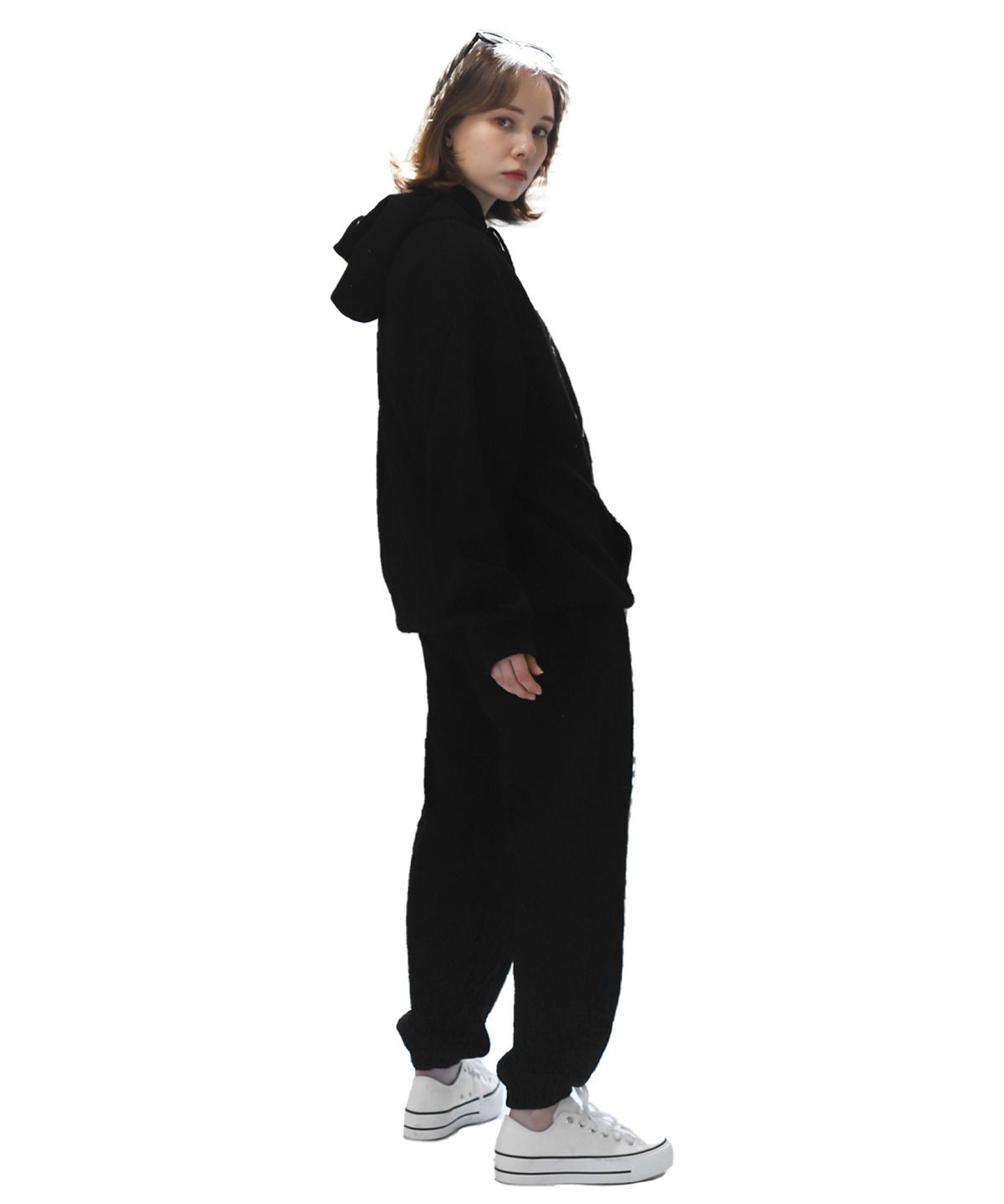 보늬(BONIEE) [기모 선택] 빅 STBN 조거(Jogger) 밴딩 팬츠 블랙