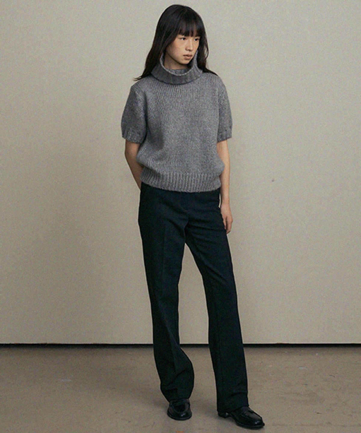 링서울(LINGSEOUL) straight slim pants-black