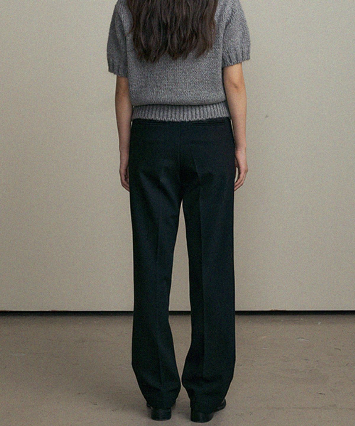 링서울(LINGSEOUL) straight slim pants-black