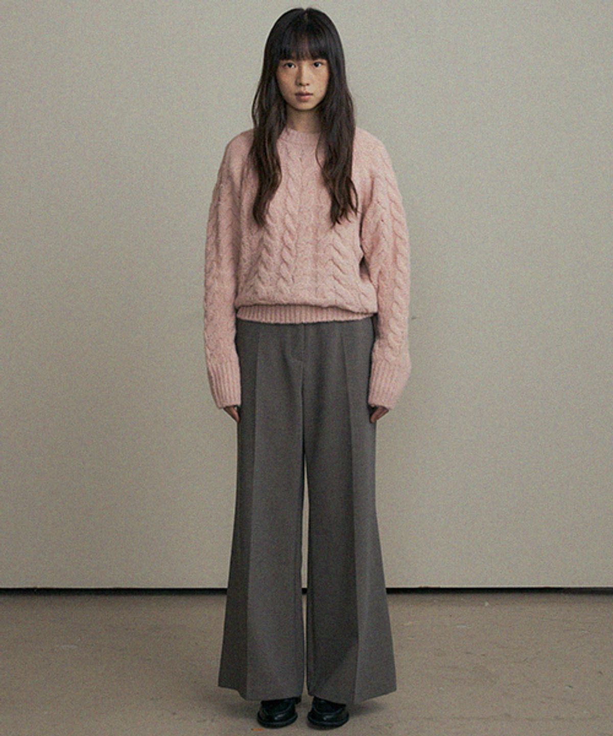 링서울(LINGSEOUL) bootscut banding pants-grey