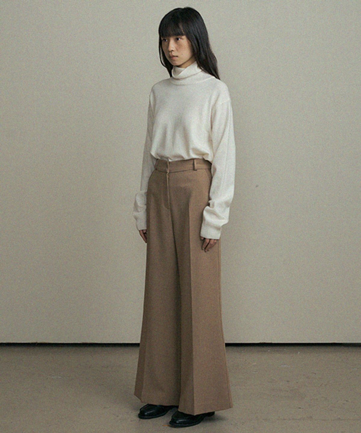 링서울(LINGSEOUL) bootscut banding pants-camel