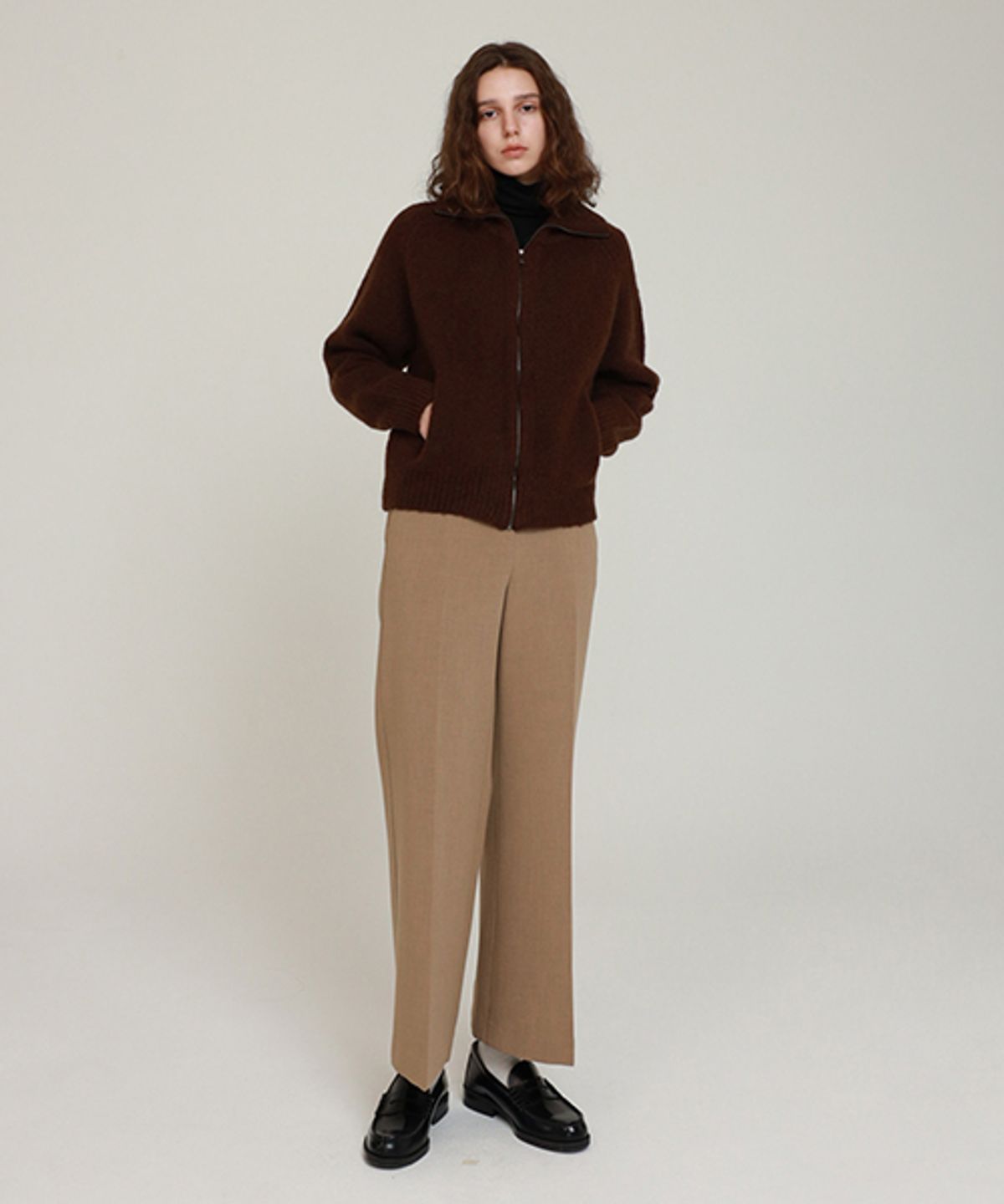 링서울(LINGSEOUL) bootscut banding pants-camel