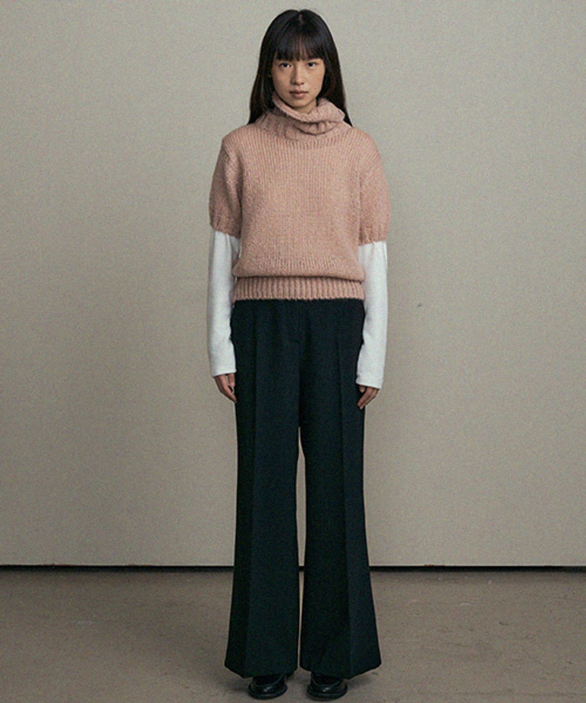 링서울(LINGSEOUL) bootscut banding pants-black