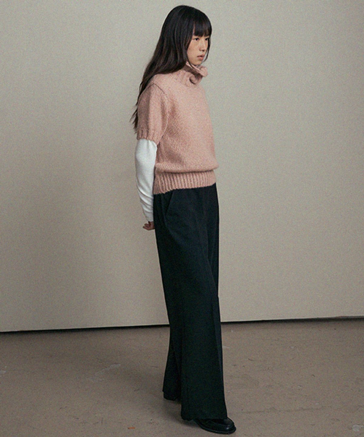 링서울(LINGSEOUL) bootscut banding pants-black