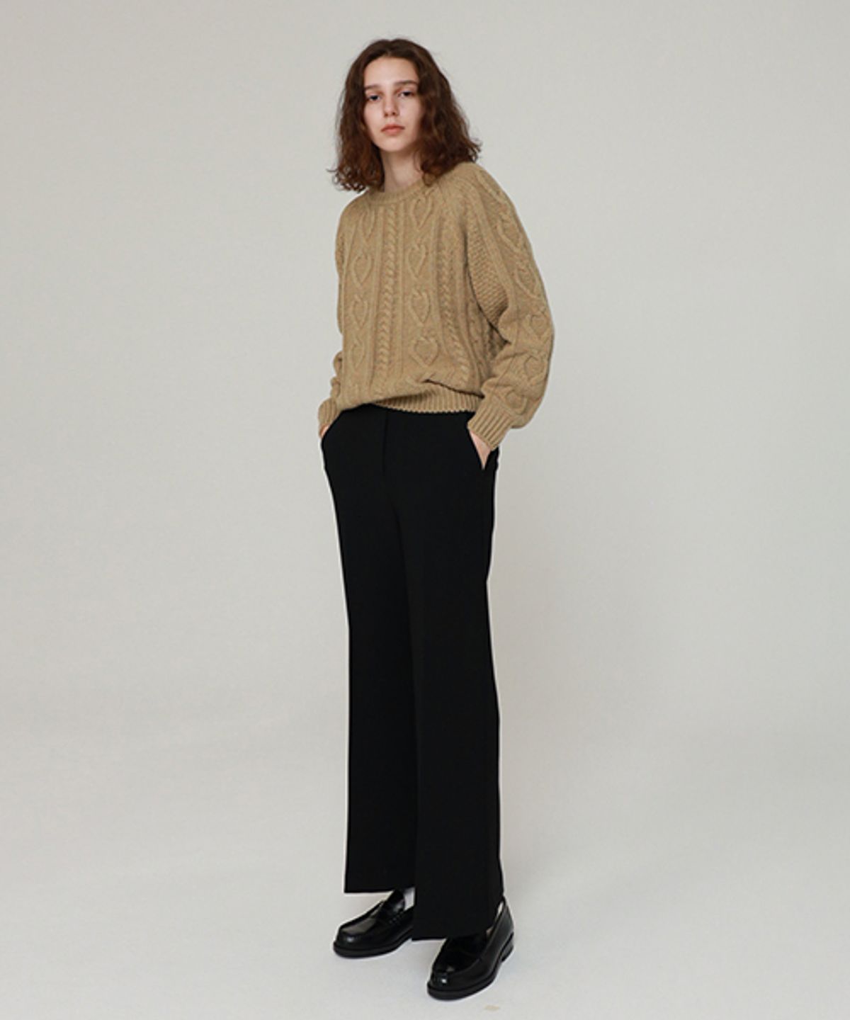 링서울(LINGSEOUL) bootscut banding pants-black