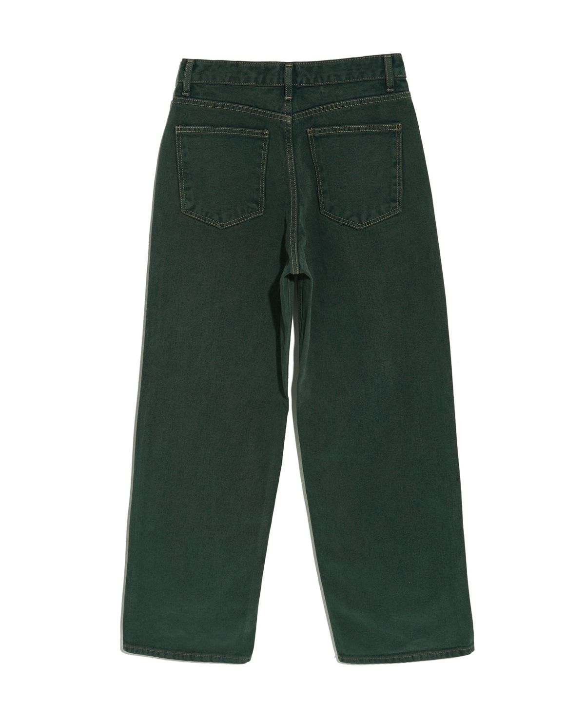 하이스쿨디스코(HIGH SCHOOL DISCO) WIDE DENIM PANTS_DEEP GREEN