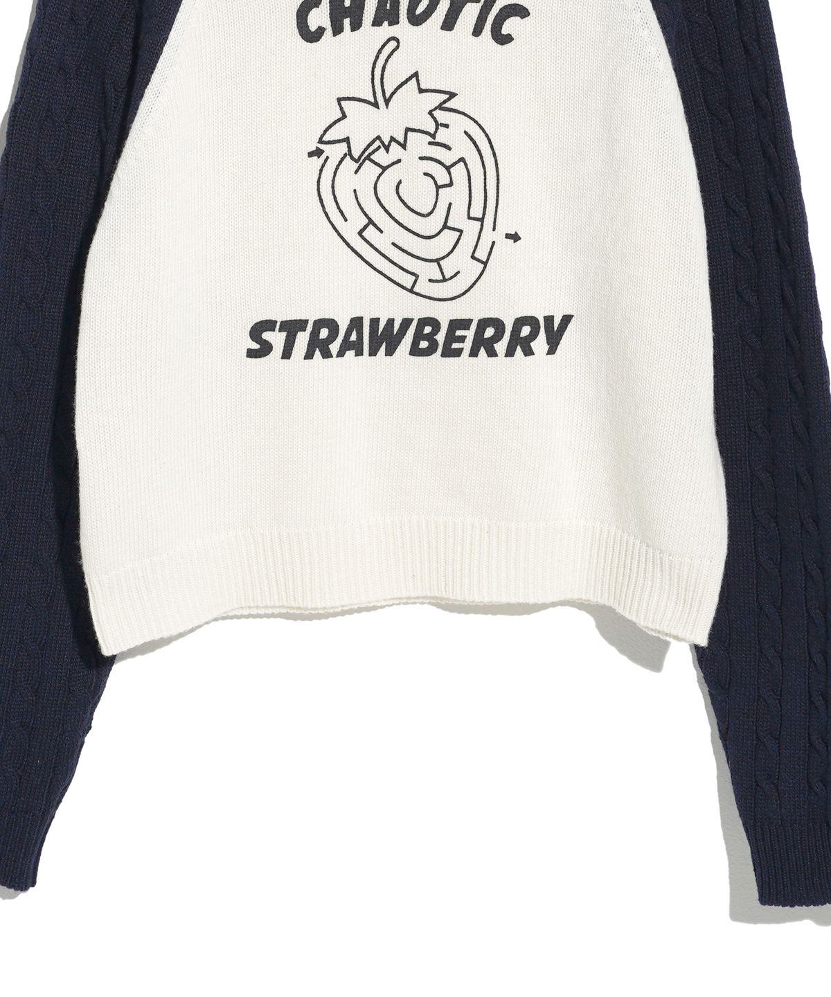 하이스쿨디스코(HIGH SCHOOL DISCO) CHAOTIC STRAWBERRY KNIT_NAVY