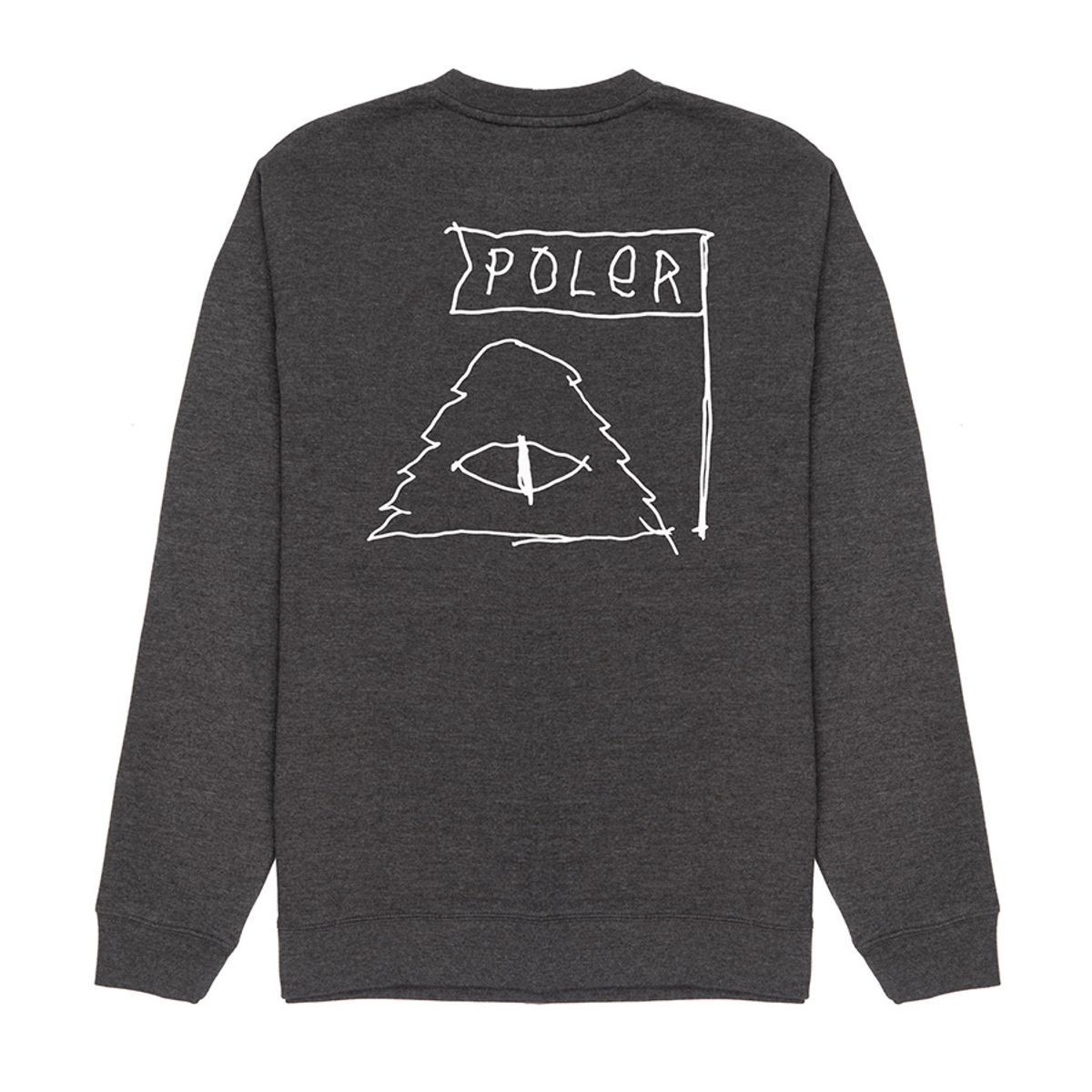 폴러스터프(POLERSTUFF) SCRIBBLE CREW CHARCOAL HEATHER