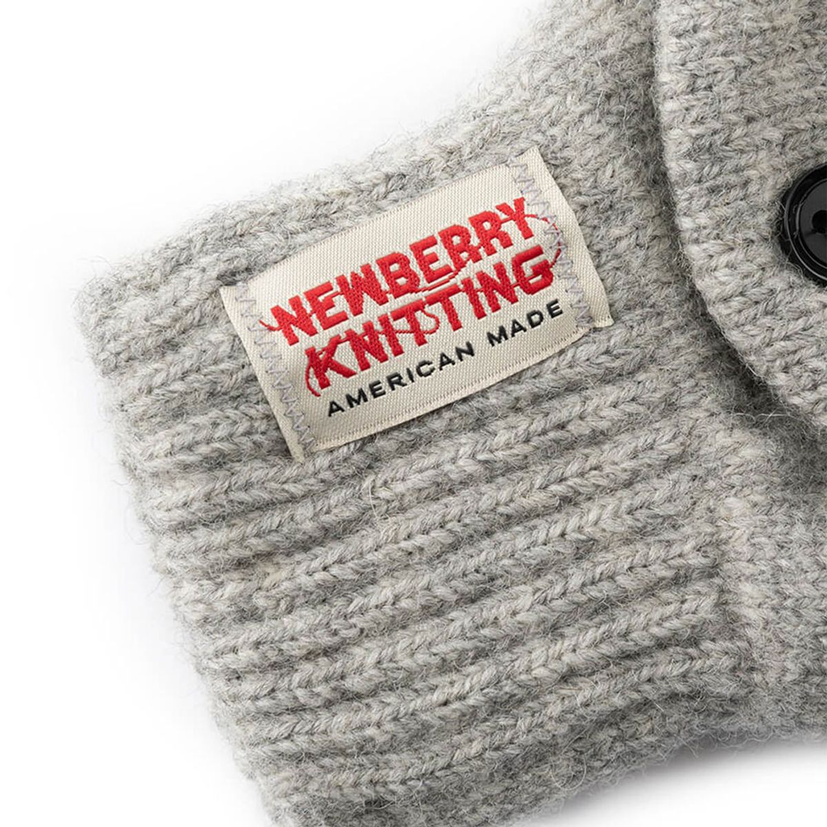 뉴베리니팅(NEWBERRYKNITTING) 사슴가죽 글로밋 니트 장갑 - 그레이