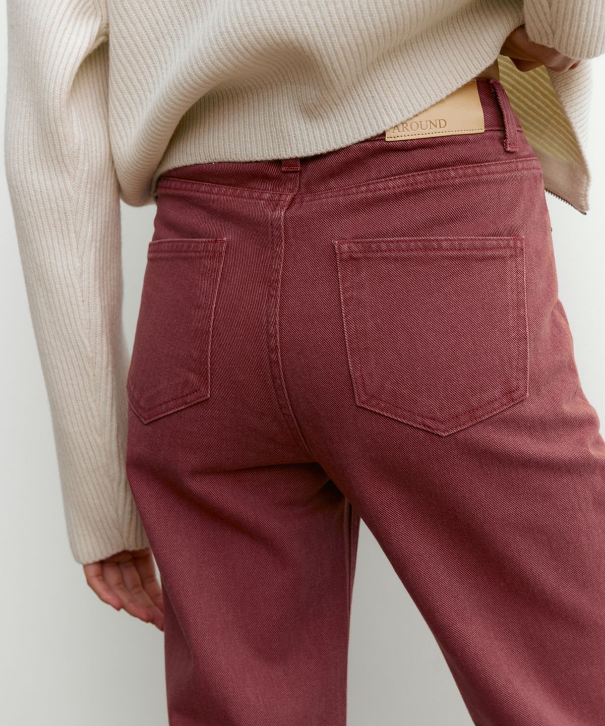 스텝어라운드(STEP AROUND) Straight fit washing cation pants [PINK]