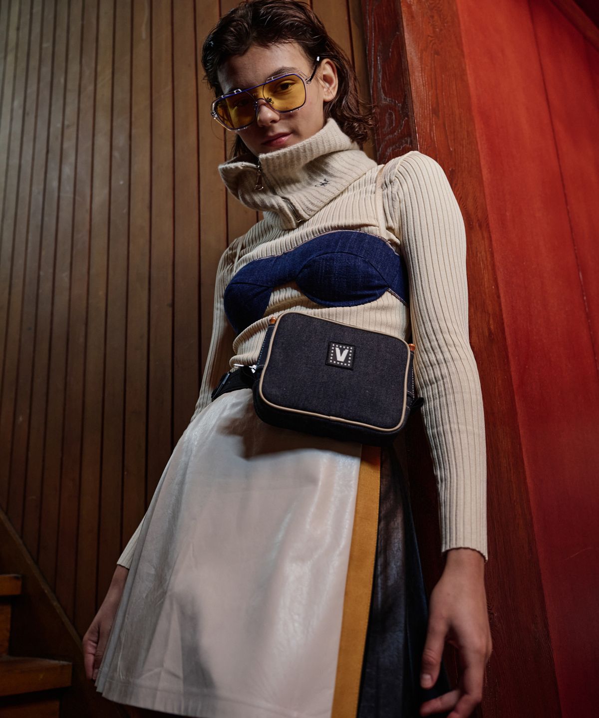 파이브아워스(5HOURS) KUROKI DENIM HONOR BELT BAG