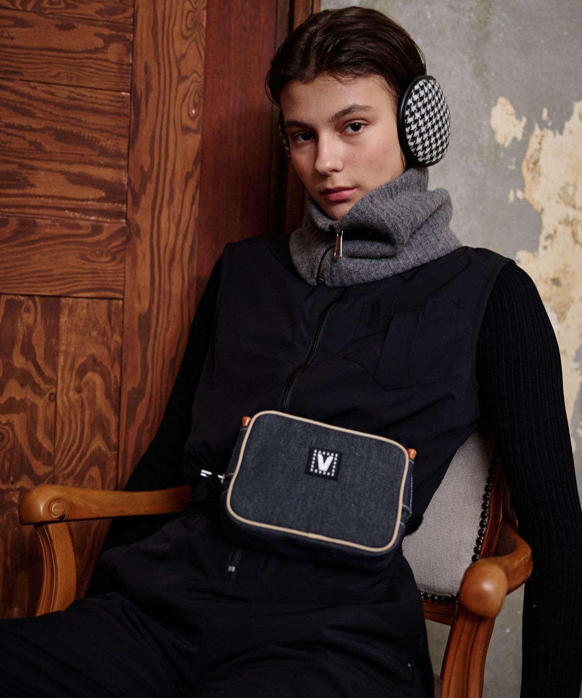 파이브아워스(5HOURS) KUROKI DENIM HONOR BELT BAG