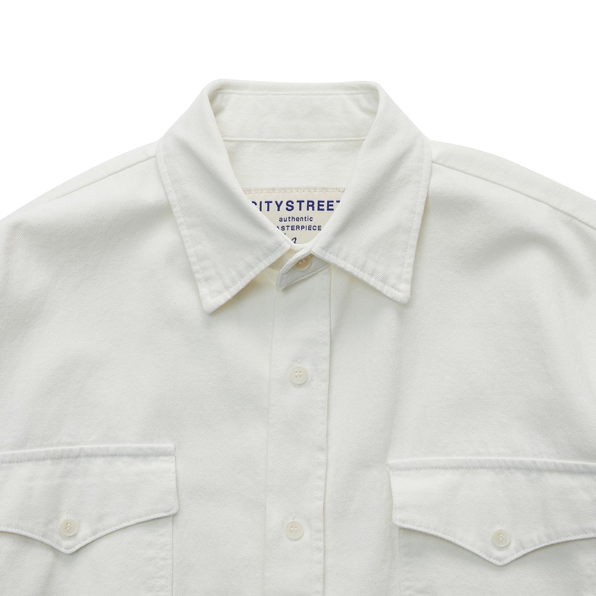 시티스트리트(CITY STREET) WASHED WORK SHIRTS - OFF WHITE