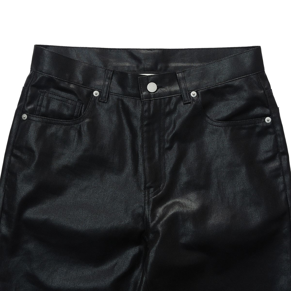 시티스트리트(CITY STREET) GLOW COATING COTTON PANTS - BLACK