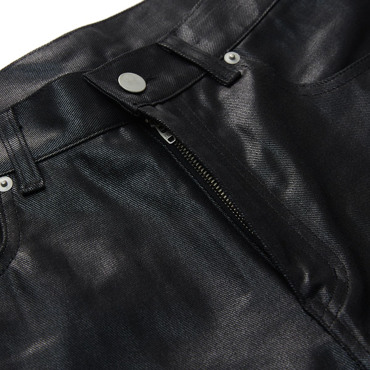 시티스트리트(CITY STREET) GLOW COATING COTTON PANTS - BLACK