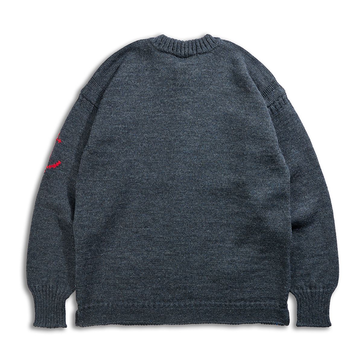 건지 울른스(Guernsey Woollens) 피셔맨 홀가먼트 가디건 - 차콜