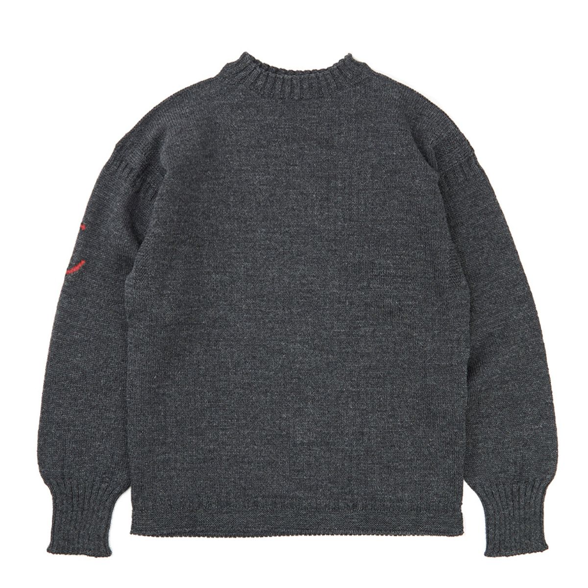 건지 울른스(Guernsey Woollens) 피셔맨 홀가먼트 스웨터 - 차콜