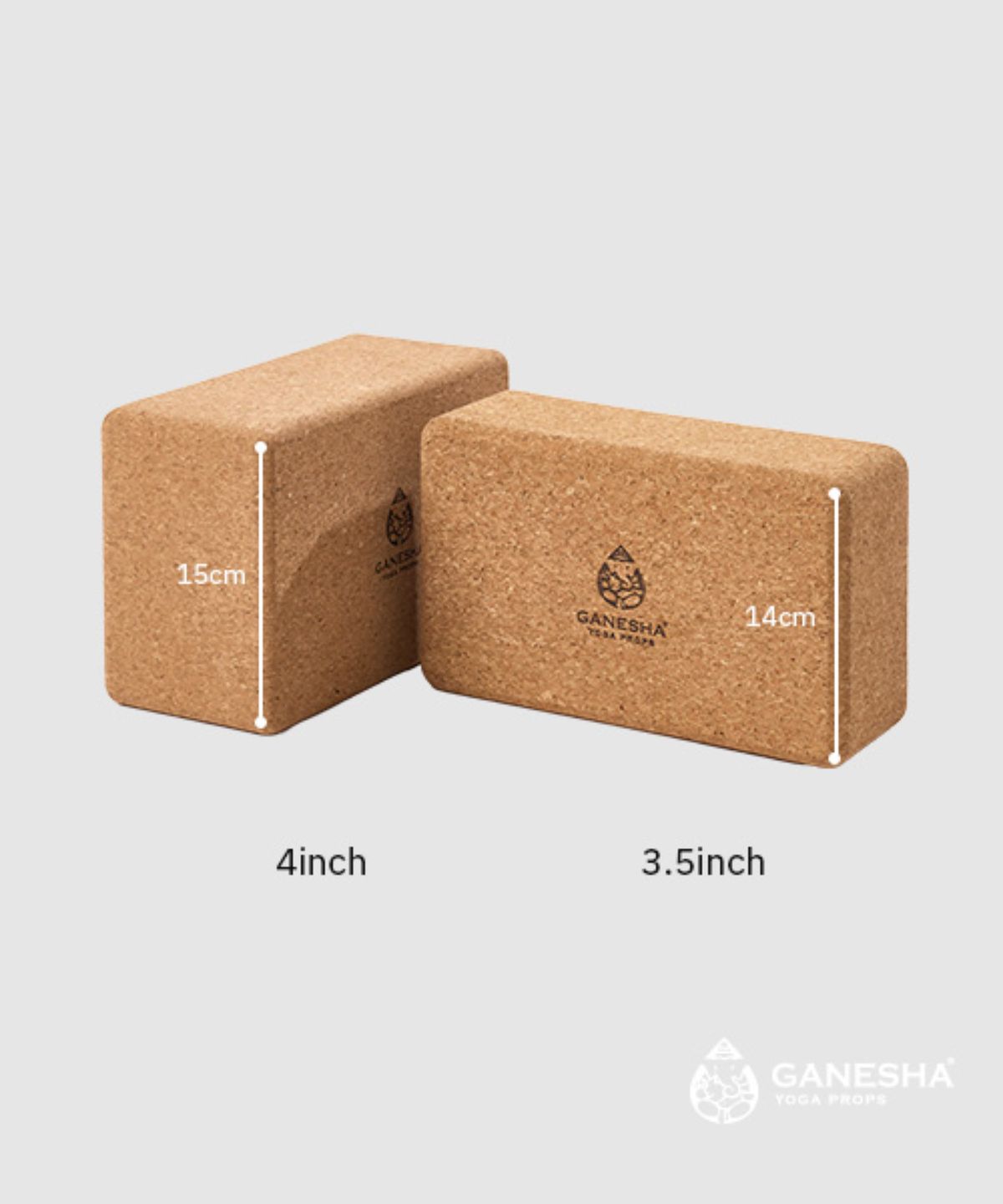 가네샤 요가 프랍스(GANESHA YOGA PROPS) 더 가네샤 코르크 요가 블럭 3.5인치
