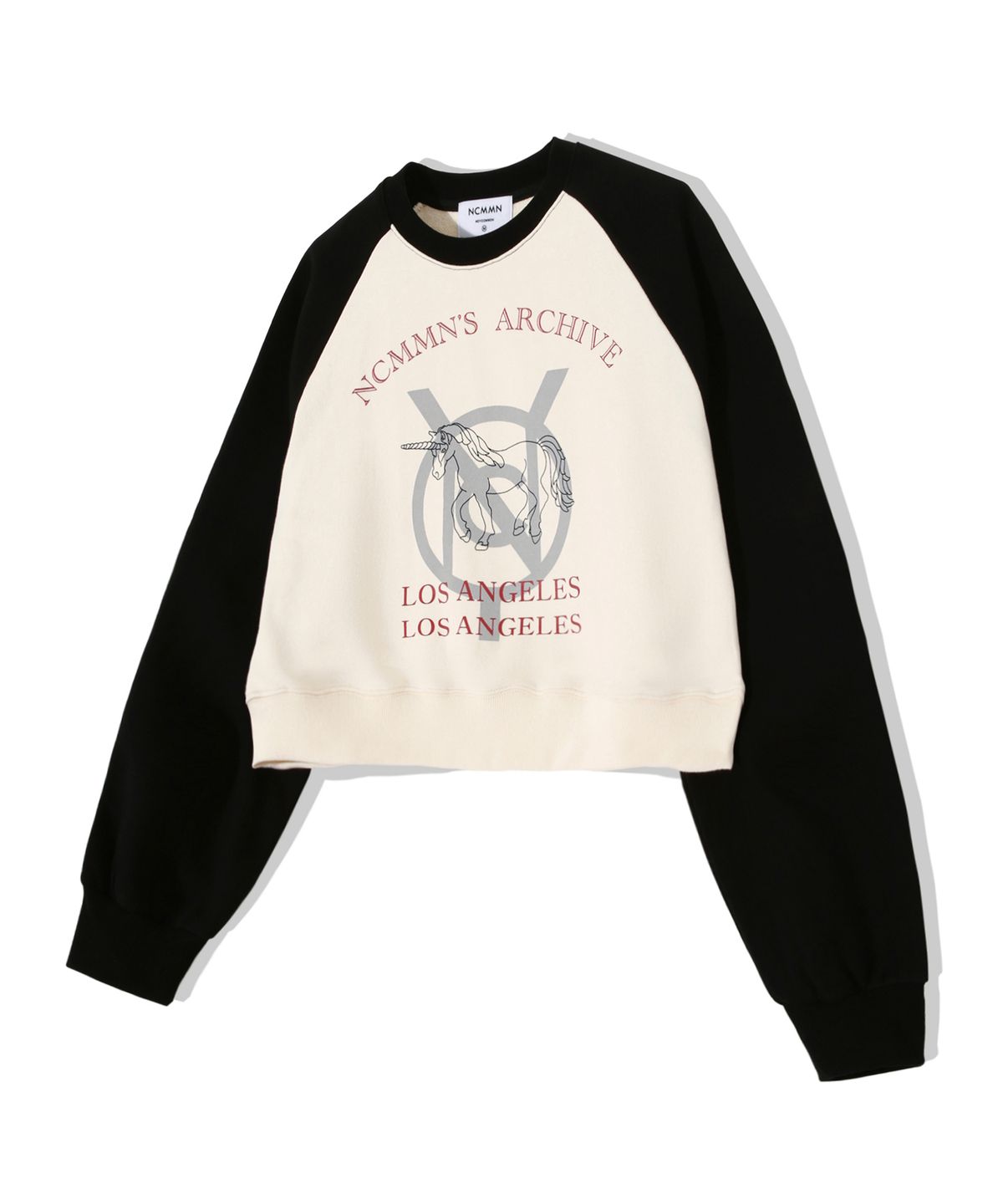 노이커먼(NOYCOMMON) UNICORN CROP SWEATSHIRT BK