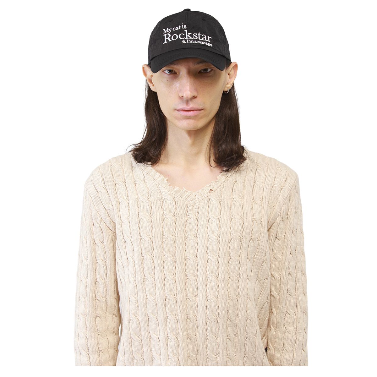 ★JOEGUSH★Rockstar cat Nylon cap★送料・関税込★ MUSINSA | JOEGUSH Rockstar cat Nylon cap (Black)
