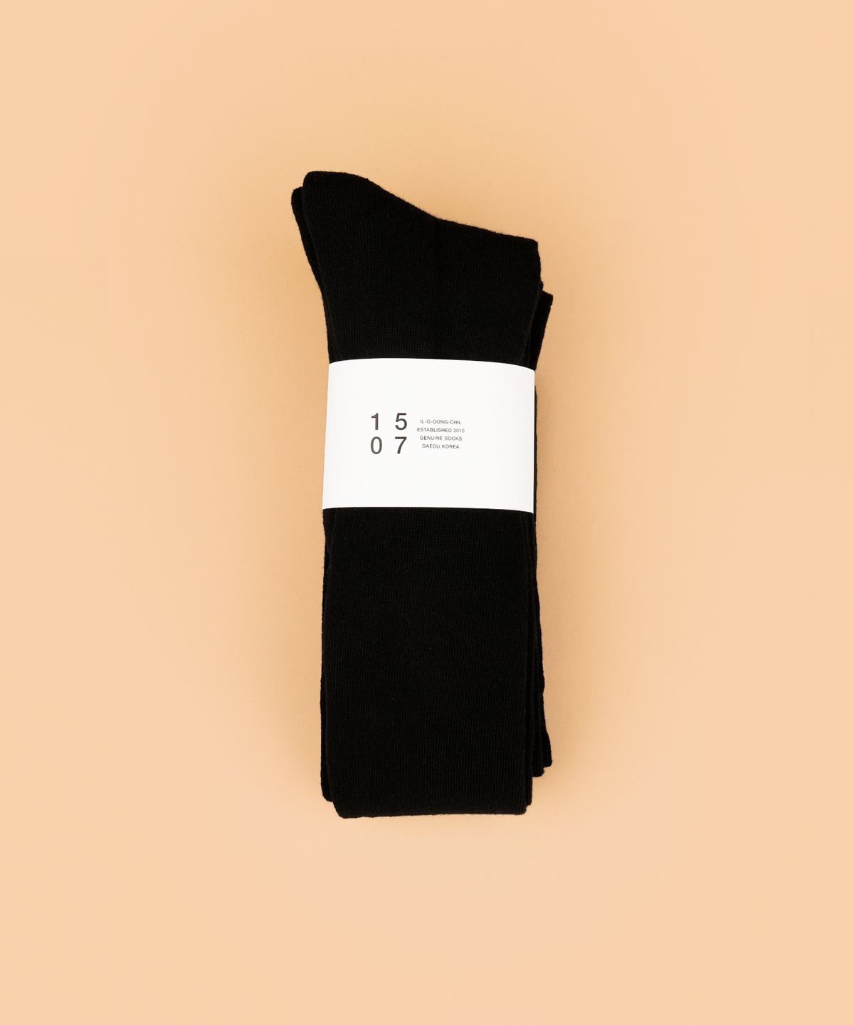 일오공칠(IL-O-GONG-CHIL) [3PACK] 1507 베이직 애슬레틱 오버니삭스 - 블랙