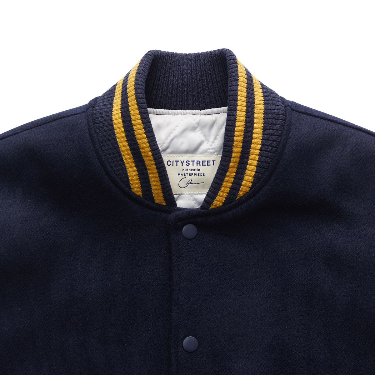 시티스트리트(CITY STREET) CLASSIC VARSITY JACKET - NAVY