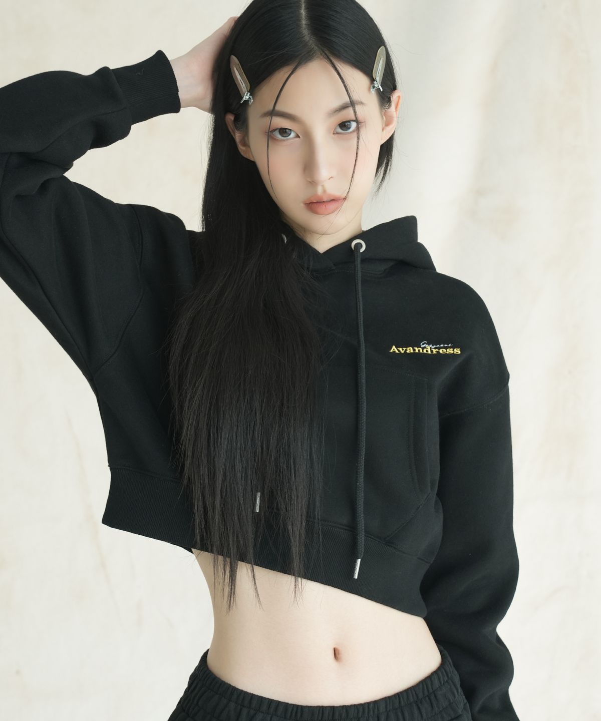 어반드레스(AVANDRESS) G.G CROP HOODIE - 4COL