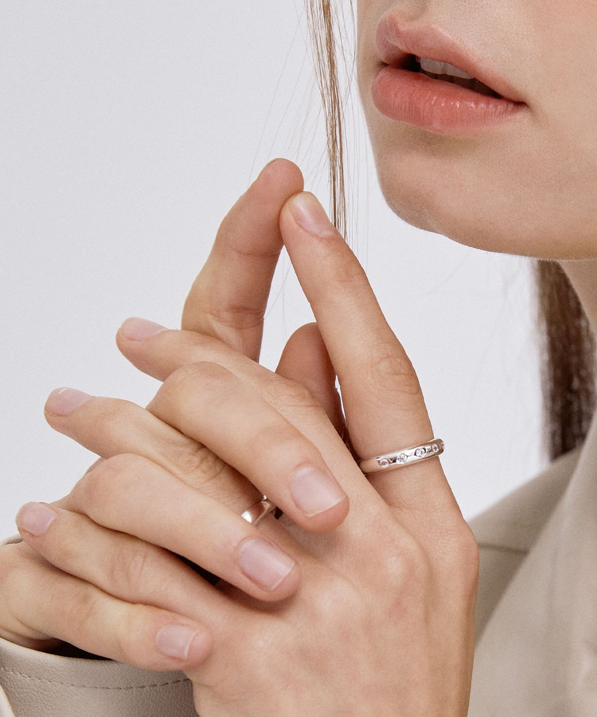 타티아나(TATIANA) (SILVER925) Dot Cubic Ring CR1819