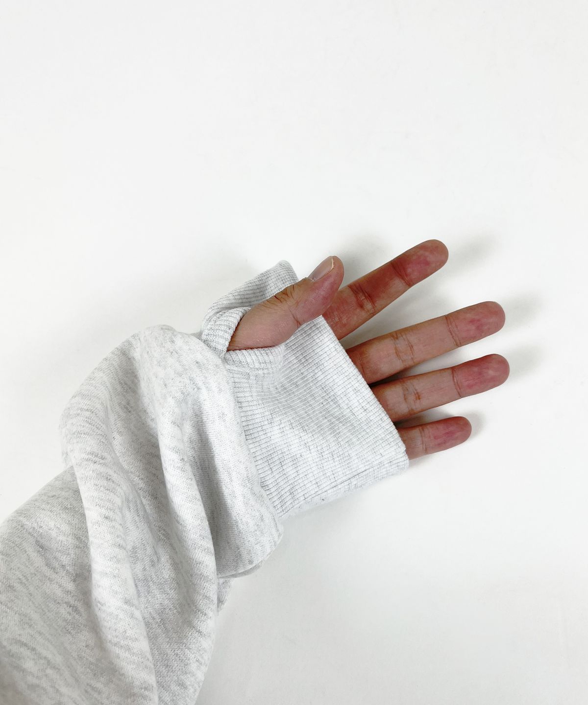 스케이터락(SK8ER ROCK) Warmer napping sweat hoodie white melange