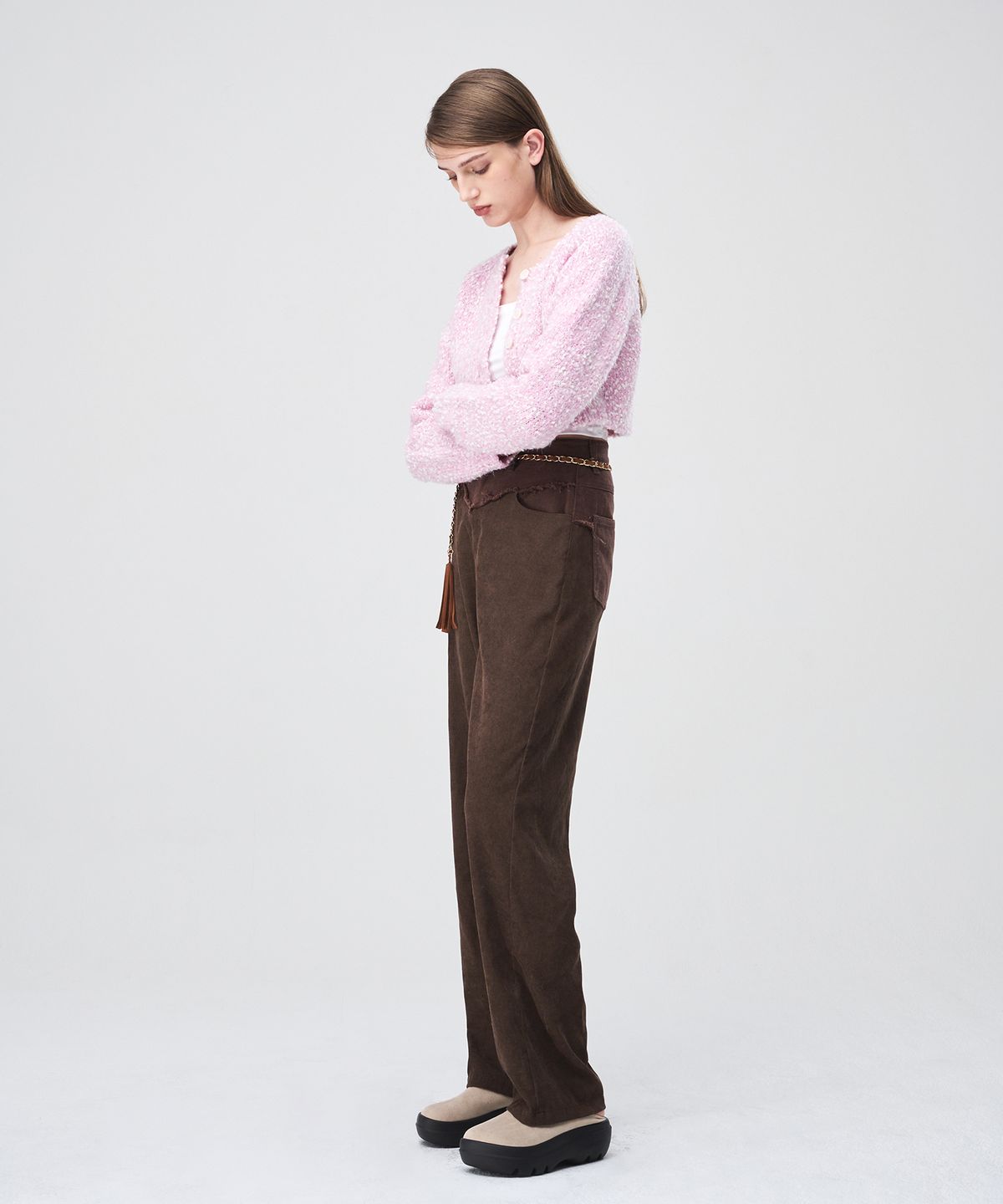 에트몽(ETMON) Snow Crop Knit Cardigan  Lavender Pink