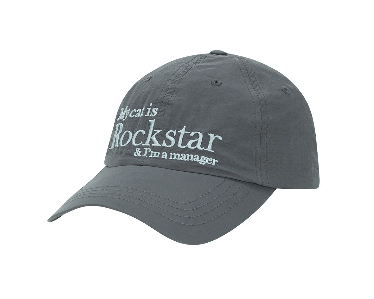 조거쉬(JOEGUSH) Rockstar cat Nylon cap (Charcoal)