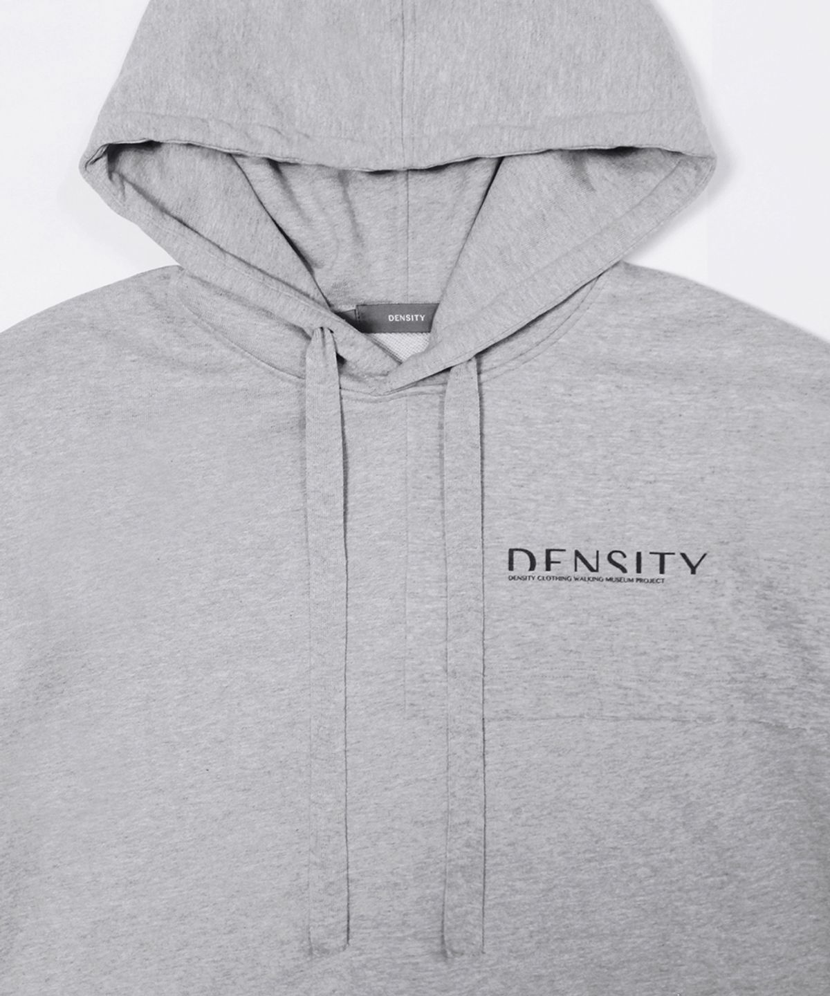 덴시티(DENSITY) 로고타입 후디_멜란지 그레이