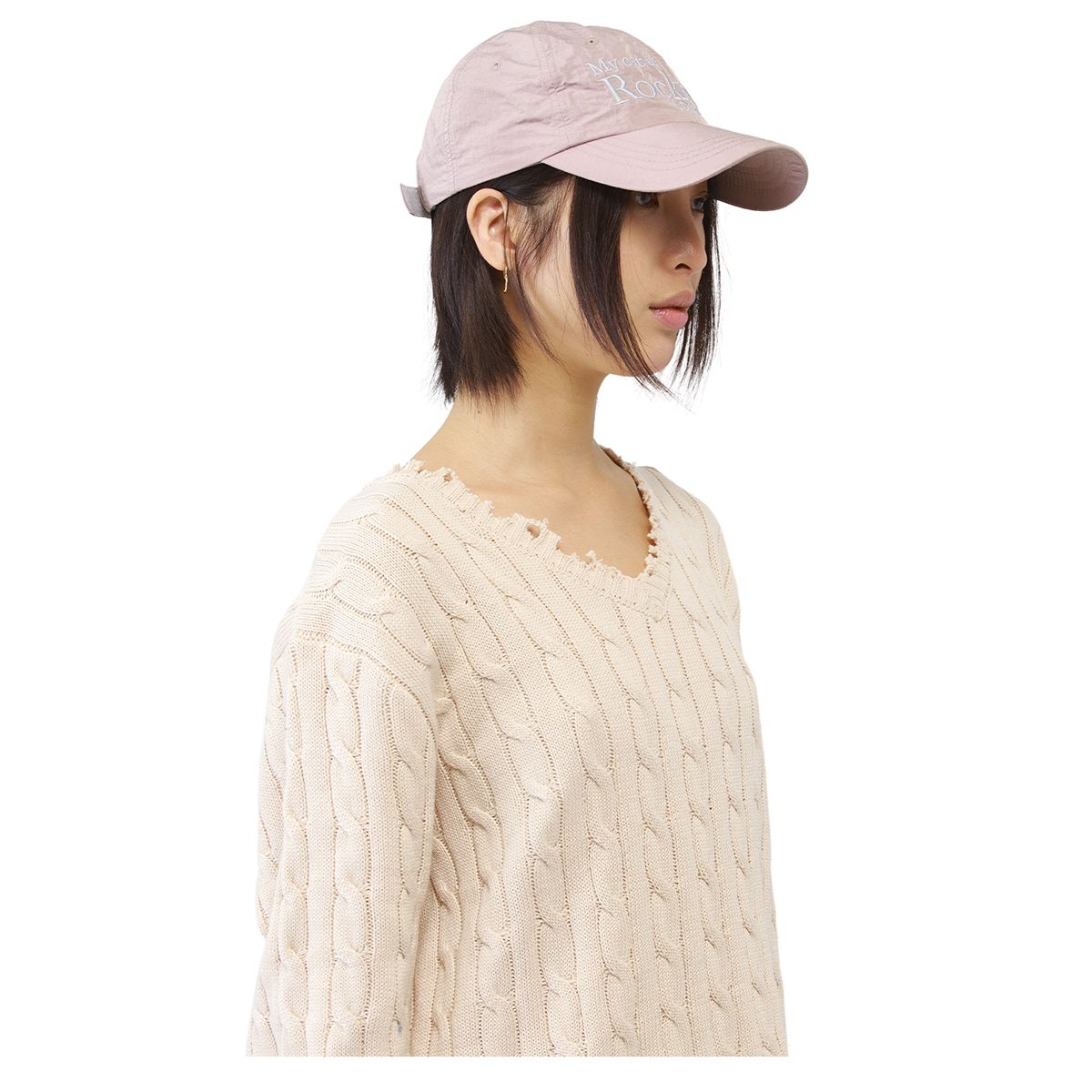 조거쉬(JOEGUSH) Rockstar cat Nylon cap (Baby Pink)